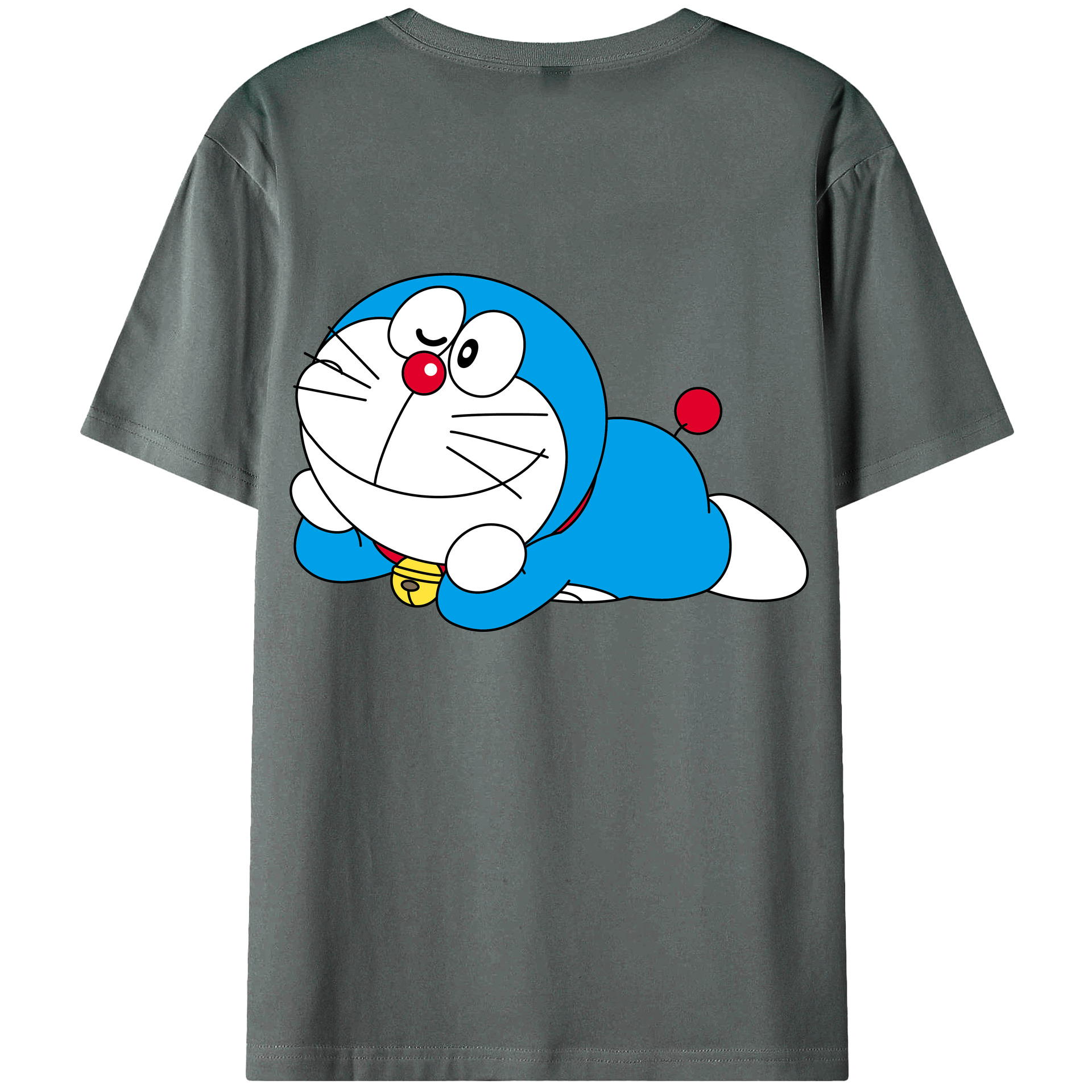（画像用） ドラえもん Doraemon 綿100％ メンズ半袖Tシャツ（バックプリント） 通気性